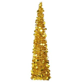 vidaXL &Aacute;rbol De Navidad Artificial Emergente Pet Dorado 150 Cm Vidaxl