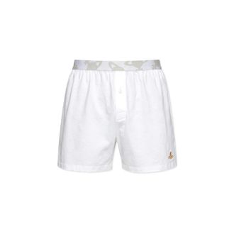 Vivienne Westwood Bottoms, male, White, Size: S Cotton Boxers With Logo