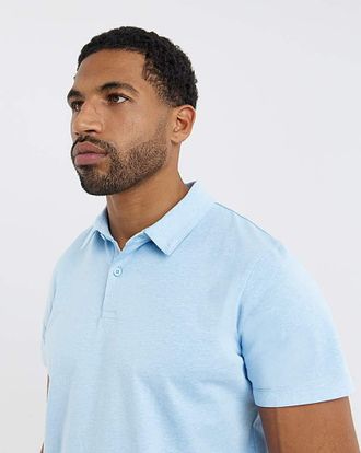 Jacamo Marl Jersey Polo Shirt Long