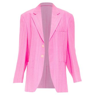 Jacquemus La Veste dHomme pink peak lapels blazer