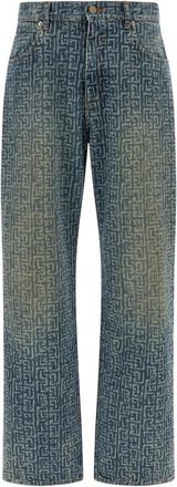Balmain Jeans Monogram - Heren - Regular Fit Jeans - Blauw - W31 - Katoen - Jeans
