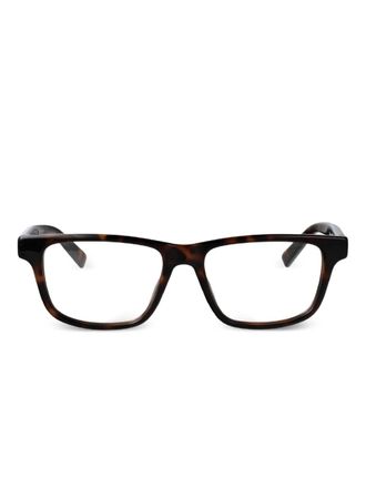 Gucci rectangle-frame glasses - men - Acetate - 54 - Brown