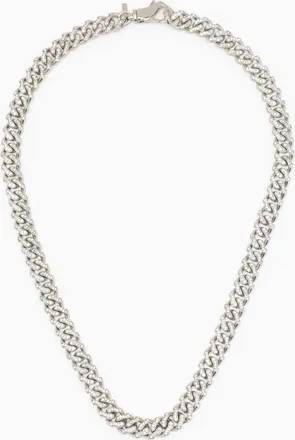 Emanuele Bicocchi 925 Silver Chain Necklace With Crystals