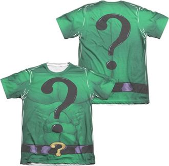 Gildan Batman Riddler Uniform (Front/Back Print) Adult Poly/Cotton Short Sleeve Tee / T-Shirt