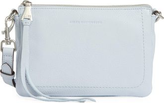 Aim&eacute;e Madrid Leather Crossbody Bag in Mirror Blue Iridescent at Nordstrom Rack