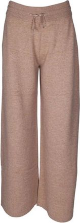 Autry Pants Main - Dames - Wijde Broeken - Beige - M - Wol - Broeken