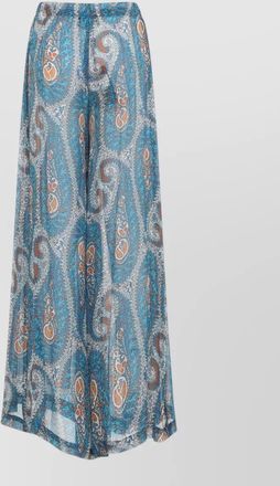 Etro beach wide leg pants sheer paisley