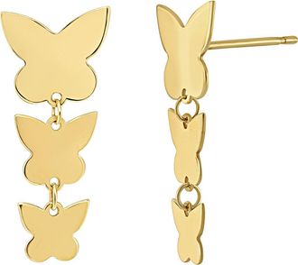 Bony Levy 14K Gold Butterfly Drop Earrings in 14K Yellow Gold at Nordstrom