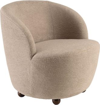 Macabane Sill&oacute;n tapizado en tela gris topo