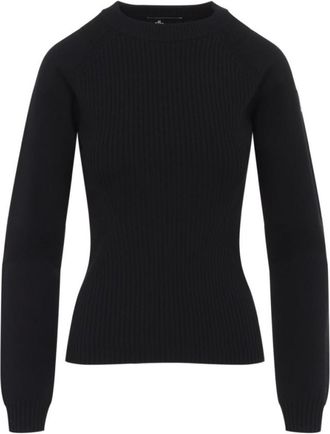 Moncler Black Knitted Crew Neck Sweater
