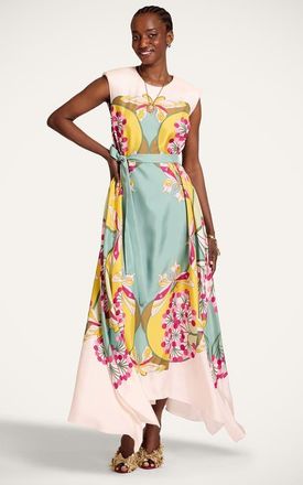 La DoubleJ San Carlo Dress in Florette Plac&eacute;e Fuchsia at Nordstrom, Size Large
