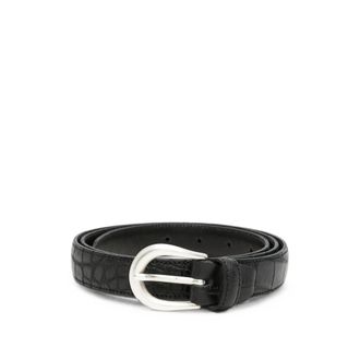 Eraldo Crocodile-effect Buckle Belt