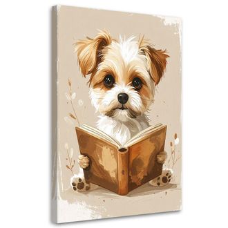Feeby Impresi&oacute;n De Imagen, Perro Leyendo Un Libro Animales, 70x100