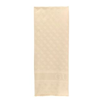 Guess Pa&ntilde;uelo Jacquard con Logo - Accessories - Mujer - Beige - ONE SIZE