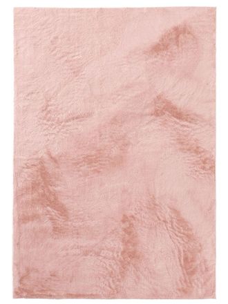 benuta Alfombra de piel rosa 140x200