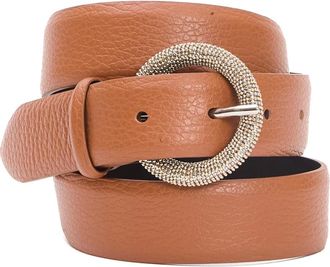 Orciani Belts, female, Brown, Size: 80 CM Stylish Leather Belt with Strass