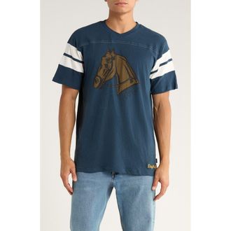 Rvca x Kevin Spanky Long Dayshift Cotton & Hemp Graphic T-Shirt in Garage Blue at Nordstrom Rack, Size Small