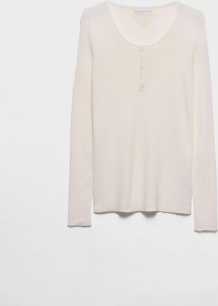 Prada Long-sleeved cashmere and silk sweater