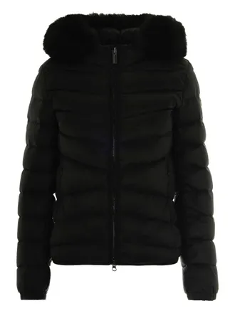 Colmar quilted fur-trimmed down jacket - women - Nylon - 46 - Black