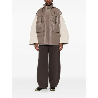 Niccol&ograve; Pasqualetti Multi-Pocket Drawstring Hood Jacket - Brown