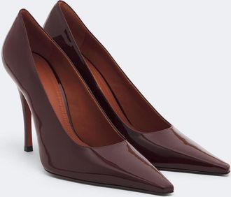 Amina Muaddi Felicia patent leather pumps