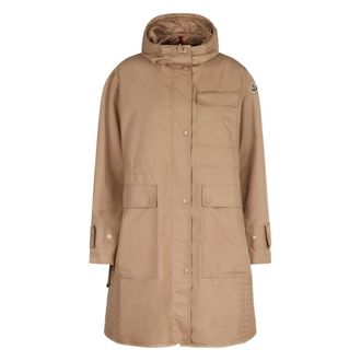 Moncler Down Coats, female, Beige, L, Meudon Techno Fabric Jacket