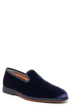 Santoni Smooth Smoking Slipper in Blue at Nordstrom Rack, Size 10.5