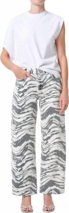 A Gold E Arc Wide Leg Jean In Quiver