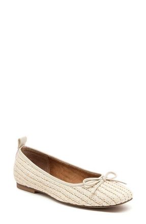 Kelsi Dagger Frankie Flat in Salt Raffia at Nordstrom, Size 9.5