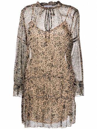 Patrizia Pepe Jurk met print - Beige