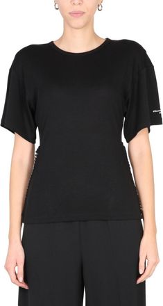 Stella McCartney Black Solid Crew Neck T-Shirt