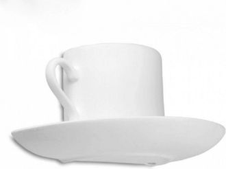 Trade Shop Trade Shop Traesio - Trade Shop - Applique Gesso A Forma Di Tazza Da Caff&egrave; A Parete Verniciabile Attacco G9 Gs-e85