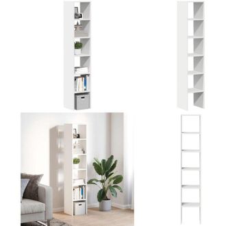 vidaXL Librerie 2 pz Impilabili Bianchi 30x30x80 cm Legno Multistrato - Archiviazione - Armadi