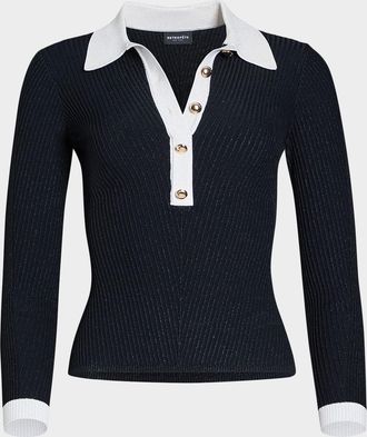 Retrofête Agata Metallic Knit Top