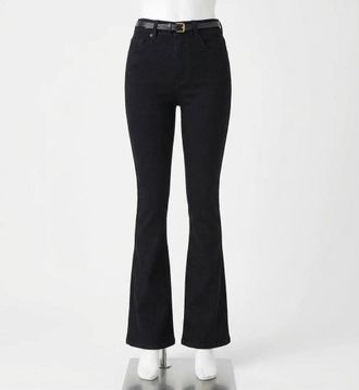 Spanx Flare Denim Jeans In Clean Black