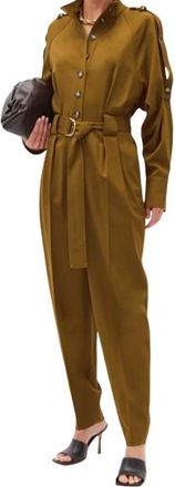 Proenza Schouler Wool Blend Belted Jumpsuit Size XXS