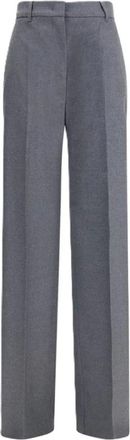 Max Mara Broeken, Dames, Grijs, S, Wol, Lambro Broek