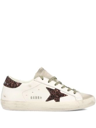 Golden Goose Super Star Leather Upper Suede Toe And Tongue Glitter S
