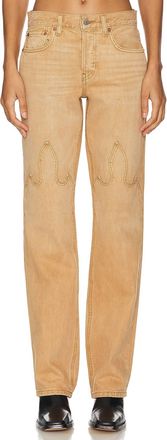 Re/Done Easy Straight Leg Jeans In Western Desert Sand