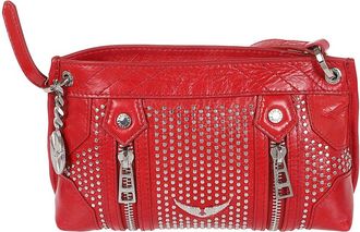 Zadig&Voltaire Tassen, Dames, Rood, ONE Size, Leer, Leren Tas in Flash Kleur met Rits
