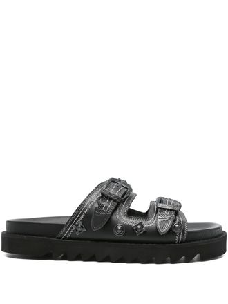 Toga Archives buckle-embellished leather sandals - Black