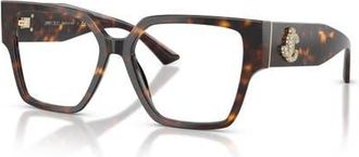 Jimmy Choo London 55mm Square optical glasses in Tortoise at Nordstrom