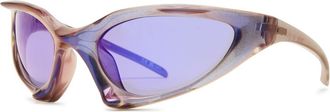 Balenciaga Mask Wrap-around Sunglasses - Purple Other - One Size