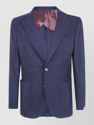 Barba wool cashmere single breasted suit jacket