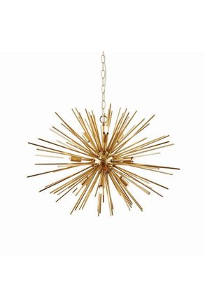 Netlighting Orta 9 Light Spherical Pendant Satin Brushed Gold Plate G9