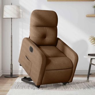 vidaXL Vidaxl - Sill&oacute;n El&eacute;ctrico Reclinable Elevable De Tela Marr&oacute;n