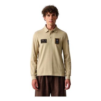 Aeronautica Polo de Manga Larga - Tops - Hombre - Beige - 2XL