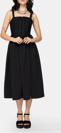 Disturbia Miranda Midi Corset Dress in Black at Nordstrom, Size 10