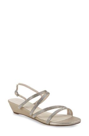 Touch Ups Jodi Slingback Wedge Sandal in Champagne at Nordstrom, Size 10.5