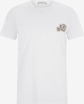 Moncler Kurzarm-T-Shirt Double Logo Patch